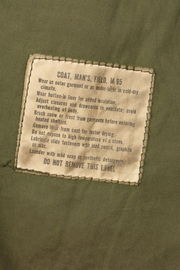 1969 Contract, S-R, 2nd Model, U.S. Army M65 Field Jacket, Good Condition, Used