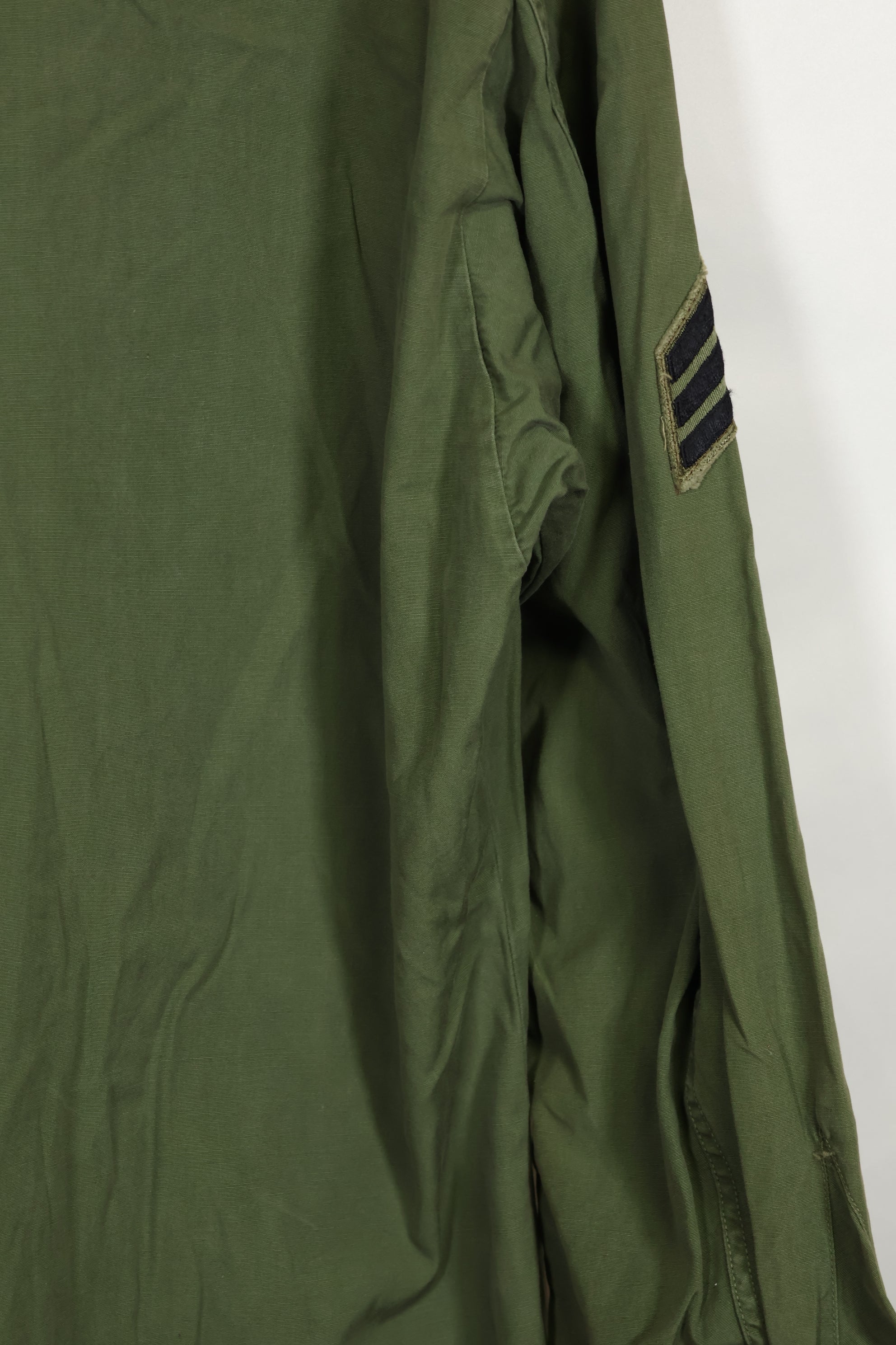 1967 3rd Model Jungle Fatigue Jacket, ex Green Beret, used.