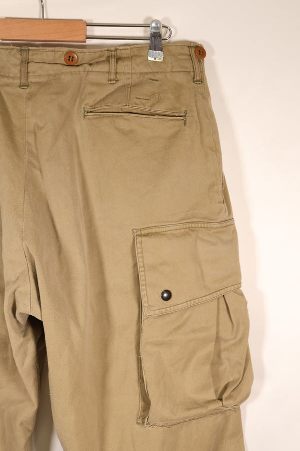 Early 1940s, Estimated Size 36, U.S. Army, Airborne Division, M-1942 Jump Pants, Slightly Faded, Used