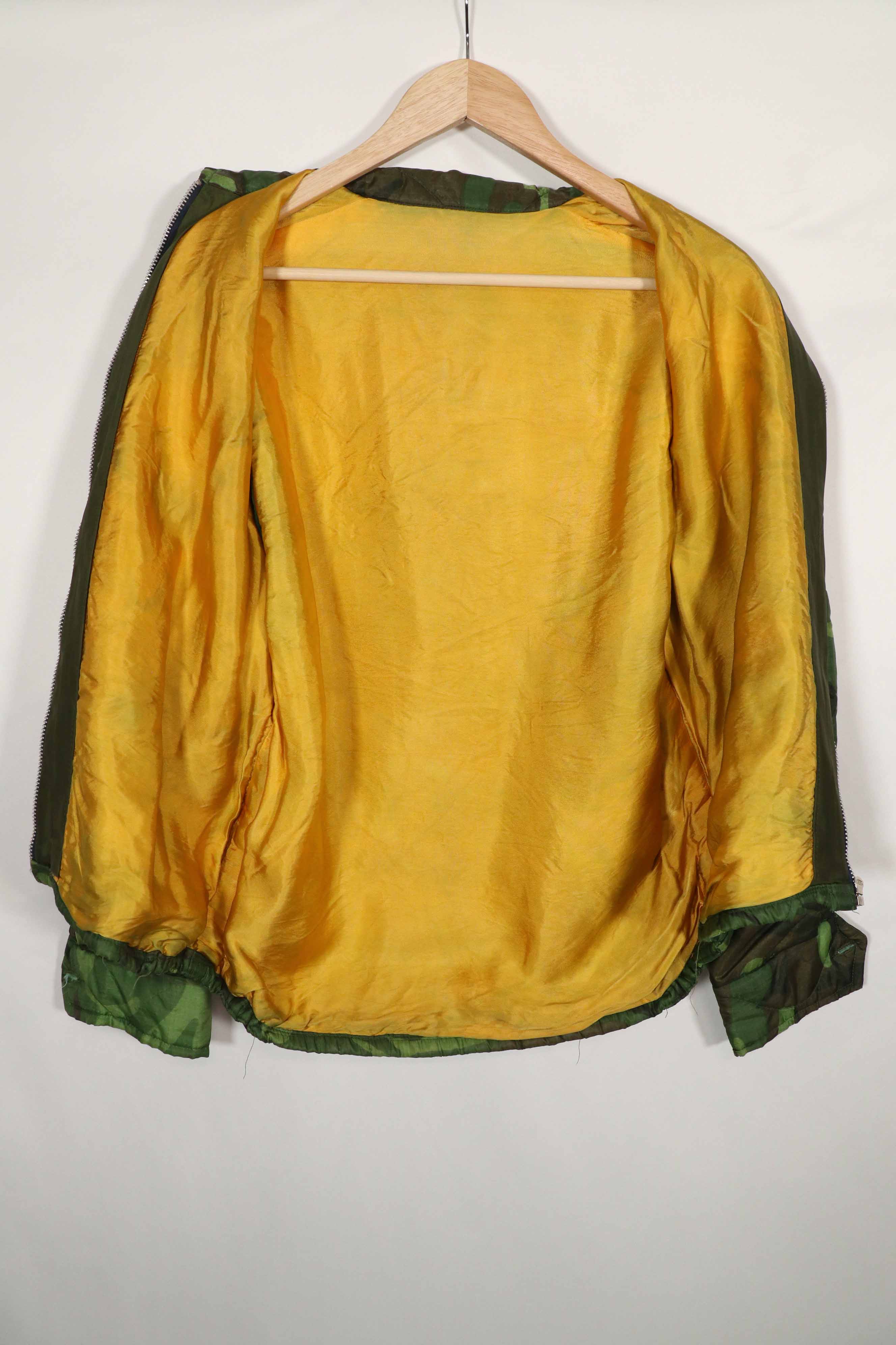 Real US NAVY SEABEE TEAM 7107 1971-72 Tour Jacket made by US Army Poncho Liner