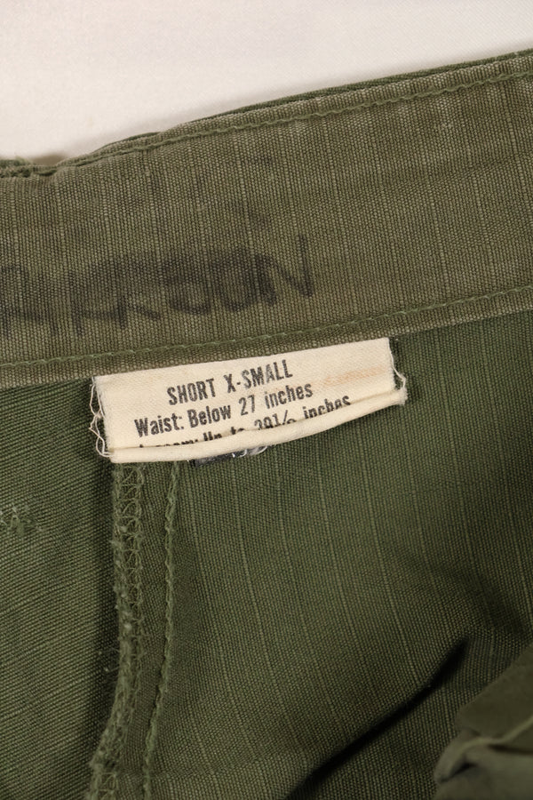 Circa 1969 XS-S size 4th Model Jungle Fatigue pants, used, released by film company