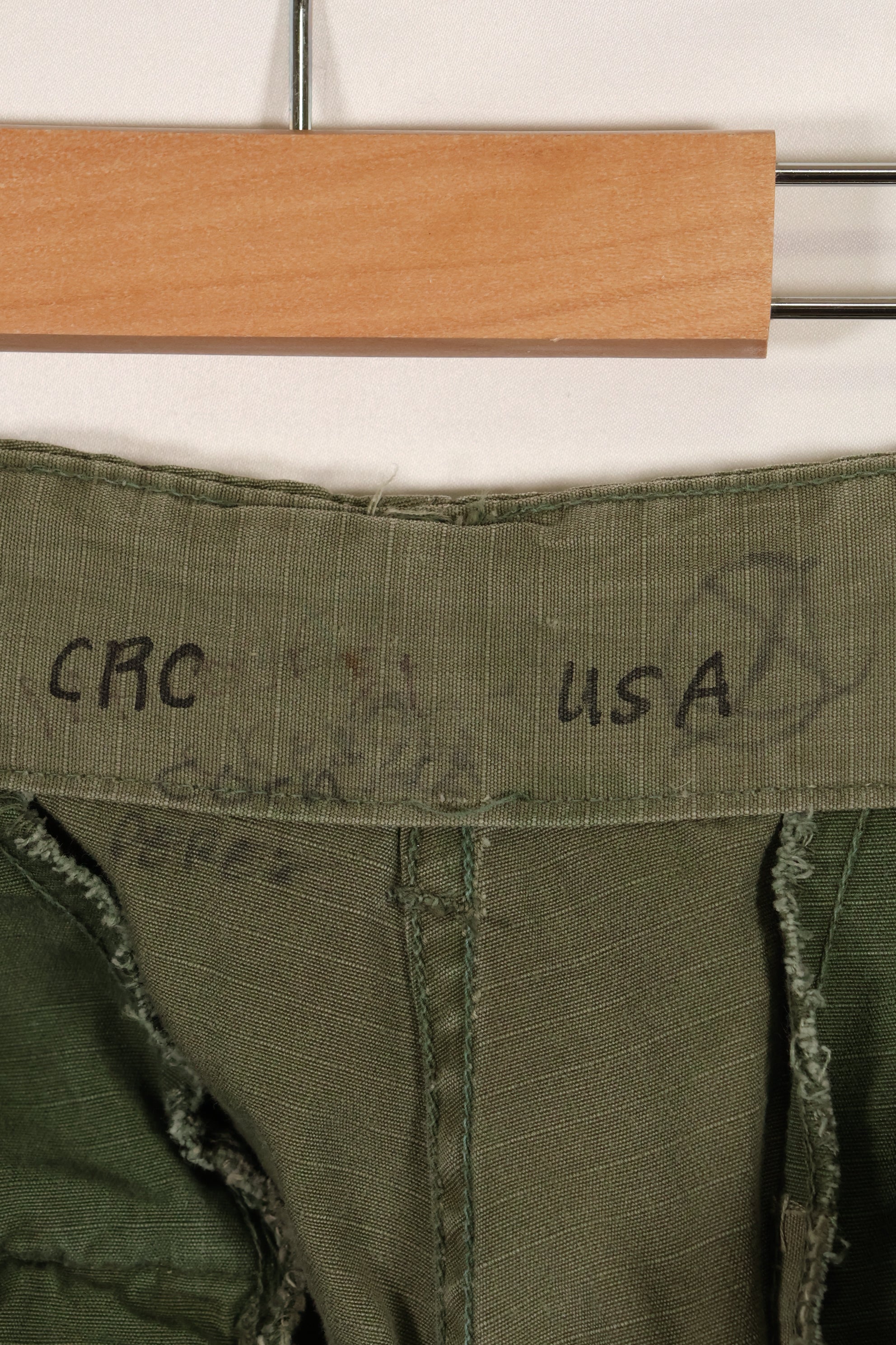 Circa 1969 Estimated size S-S 4th Model Jungle Fatigue pants, used, released by a movie company.