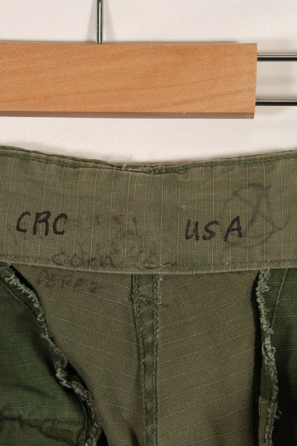 Circa 1969 Estimated size S-S 4th Model Jungle Fatigue pants, used, released by a movie company.