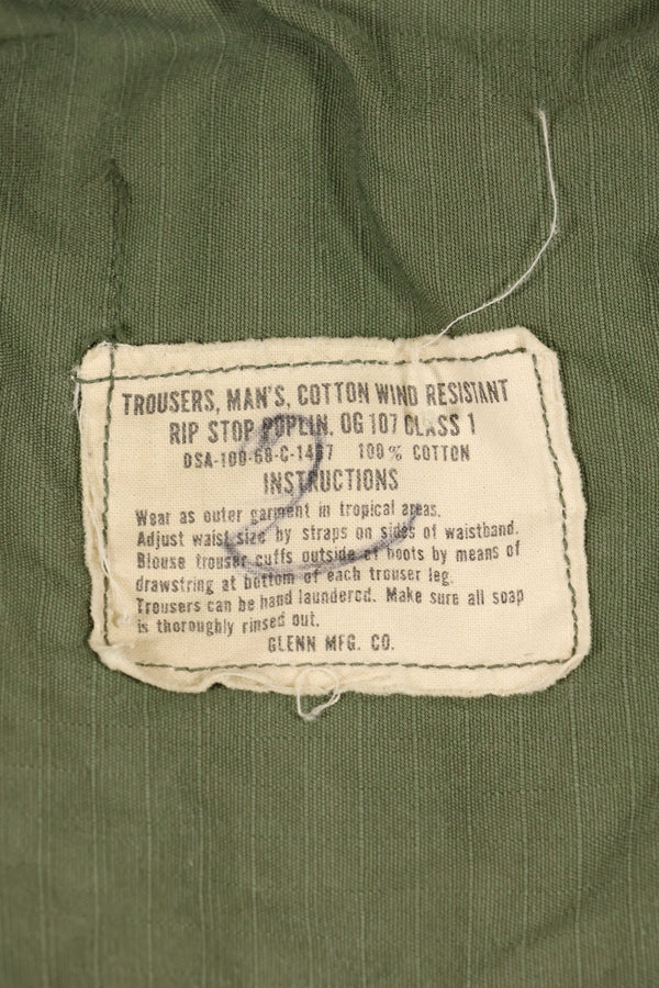 Circa 1968 S-R Size 4th Model Jungle Fatigue Pants, Used, Released by Film Company