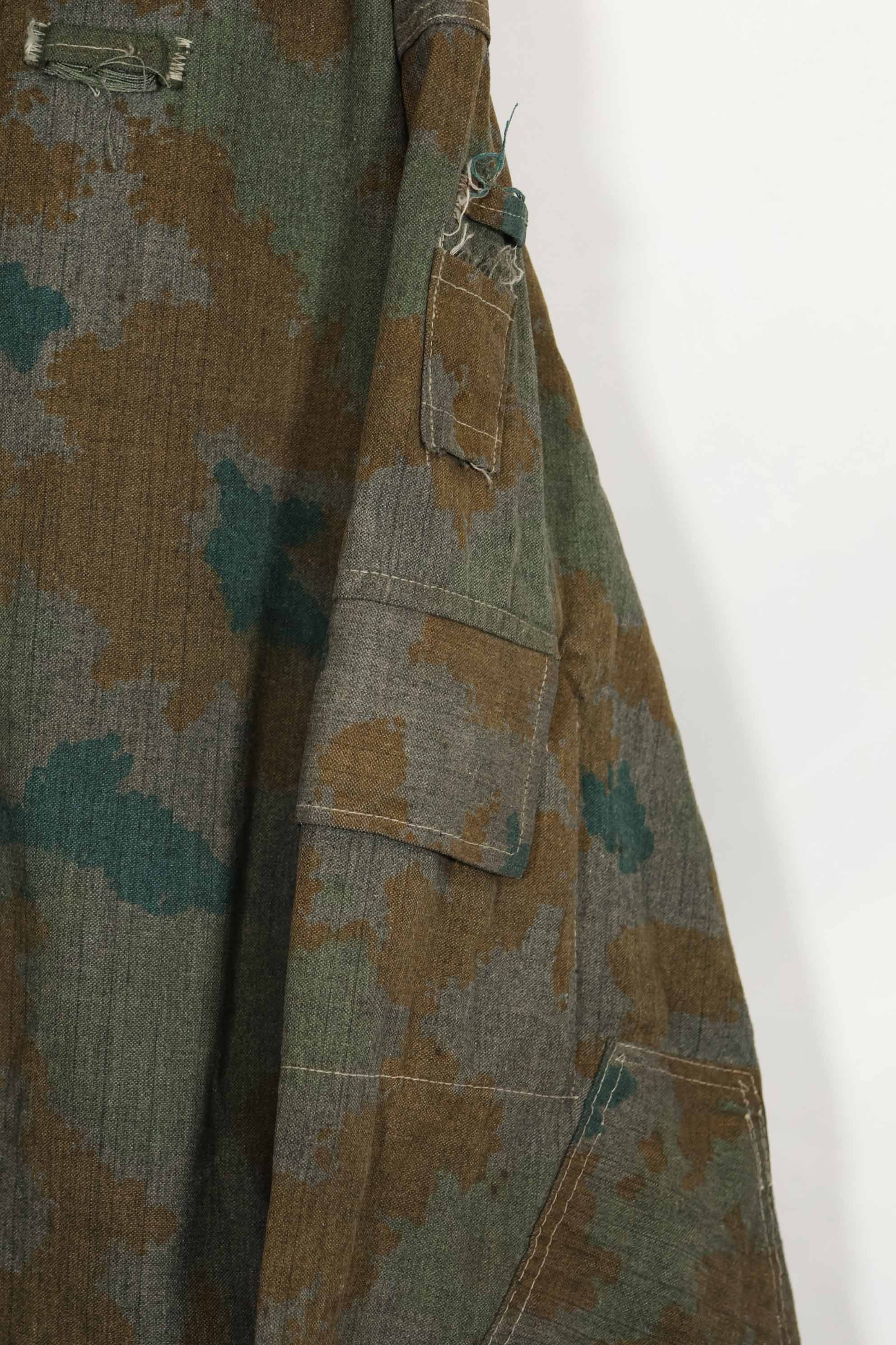 1962 East German Army NVA M58 Flächentarn sniper smock in Bluementarn camo, almost unused.