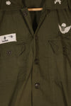 Real Korean Military Police Poplin Shirt, used, directly embroidered, patch retrofitted.