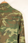 Contract circa 1967, size tag missing, early print, USMC non-rip ERDL jungle fatigues jacket, used