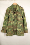 Circa 1966–67 | Estimated S-R | ERDL | Non-ripstop | Early print | Jungle fatigue jacket | Used