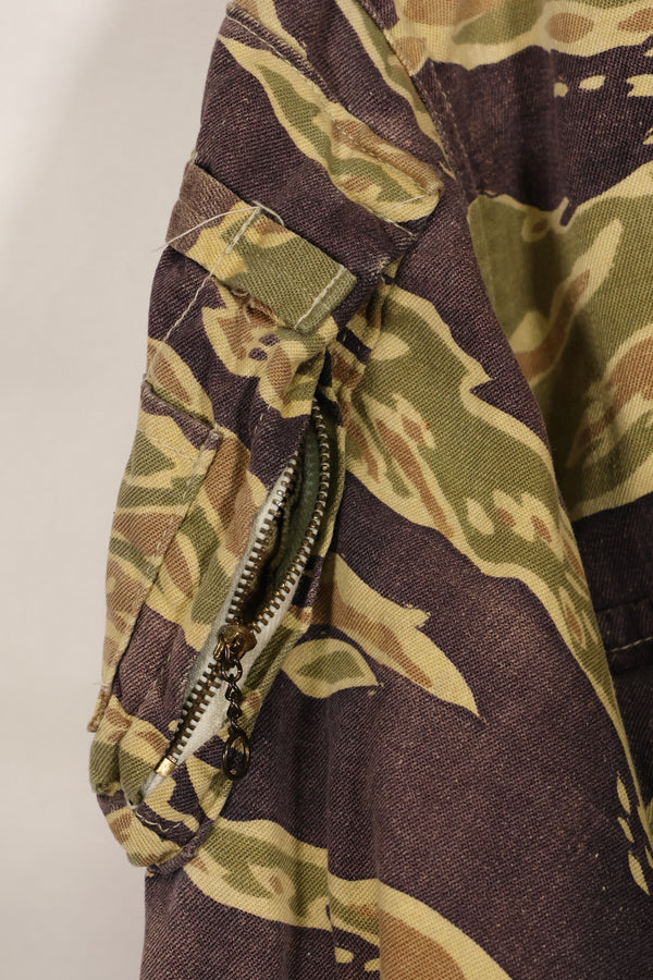 Real Late War Pattern US Size Tiger Stripe Shirt with Pocket Modification Used