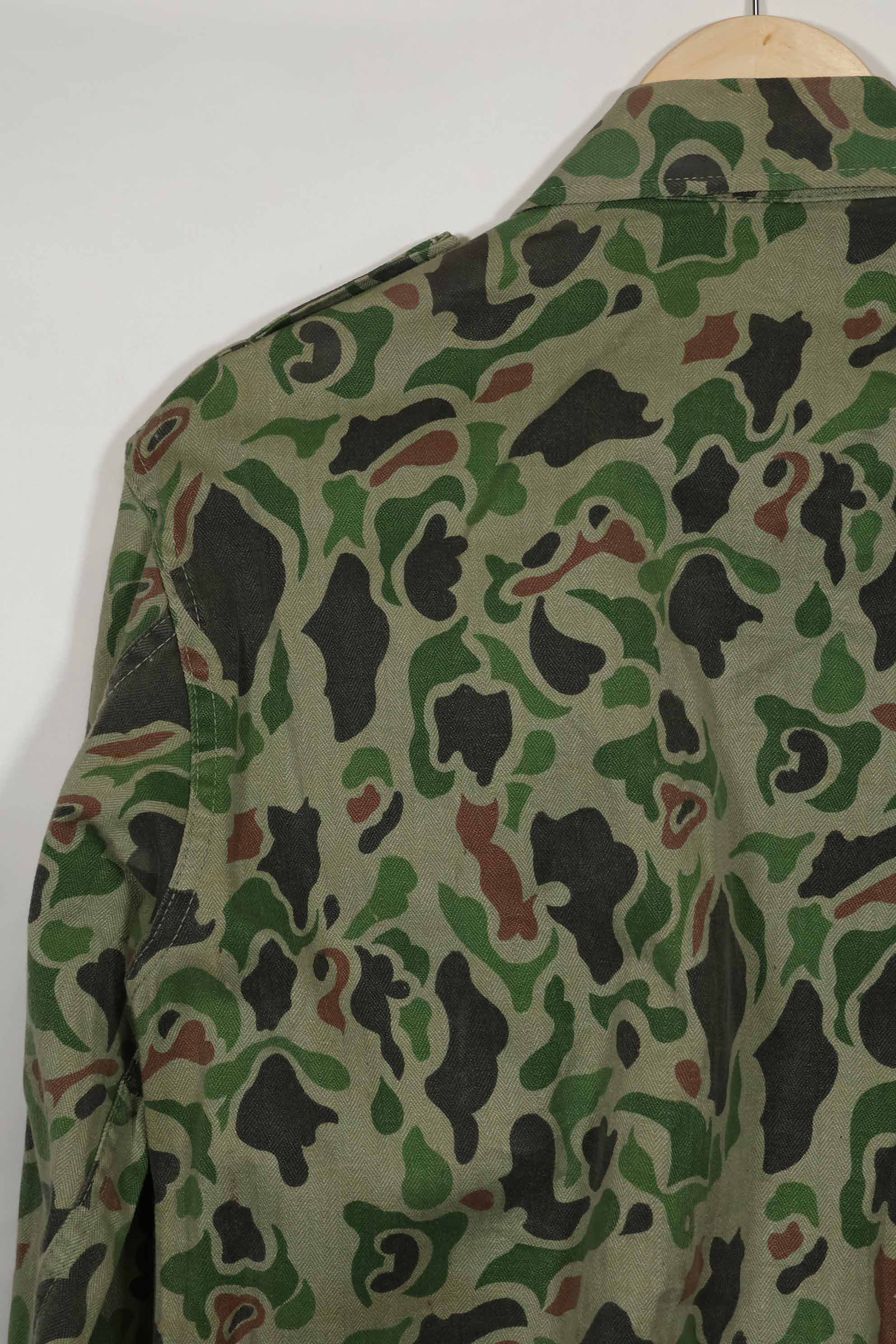 1980's Korean Army Frogskin camouflage HBT shirt, used C