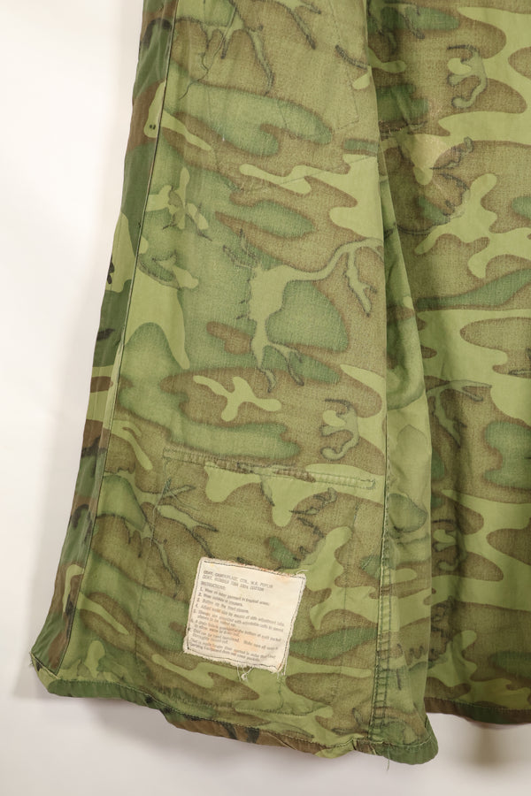 Circa 1967, M-L, ERDL, non-ripstop, early print, jungle fatigues jacket, used
