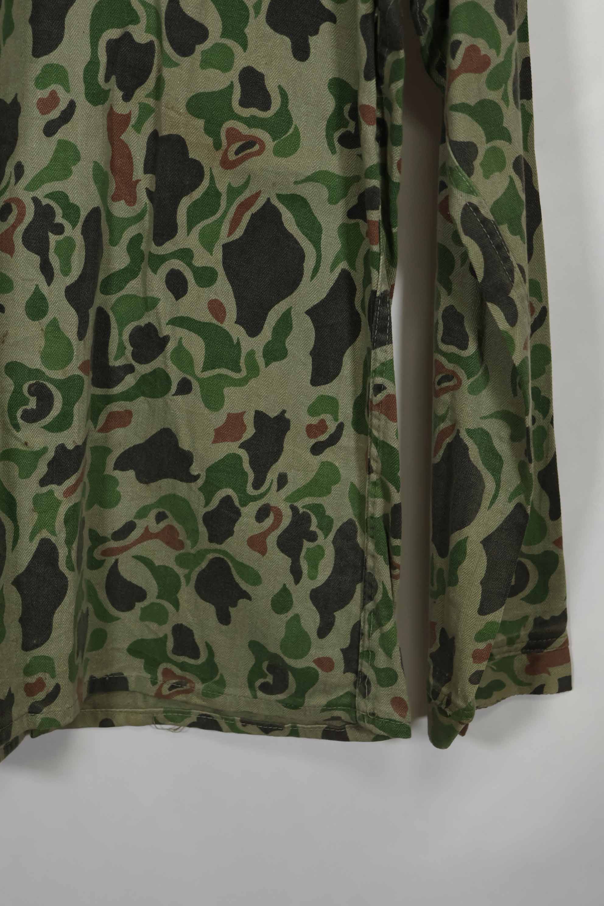 1980's Korean Army Frogskin camouflage HBT shirt, used C