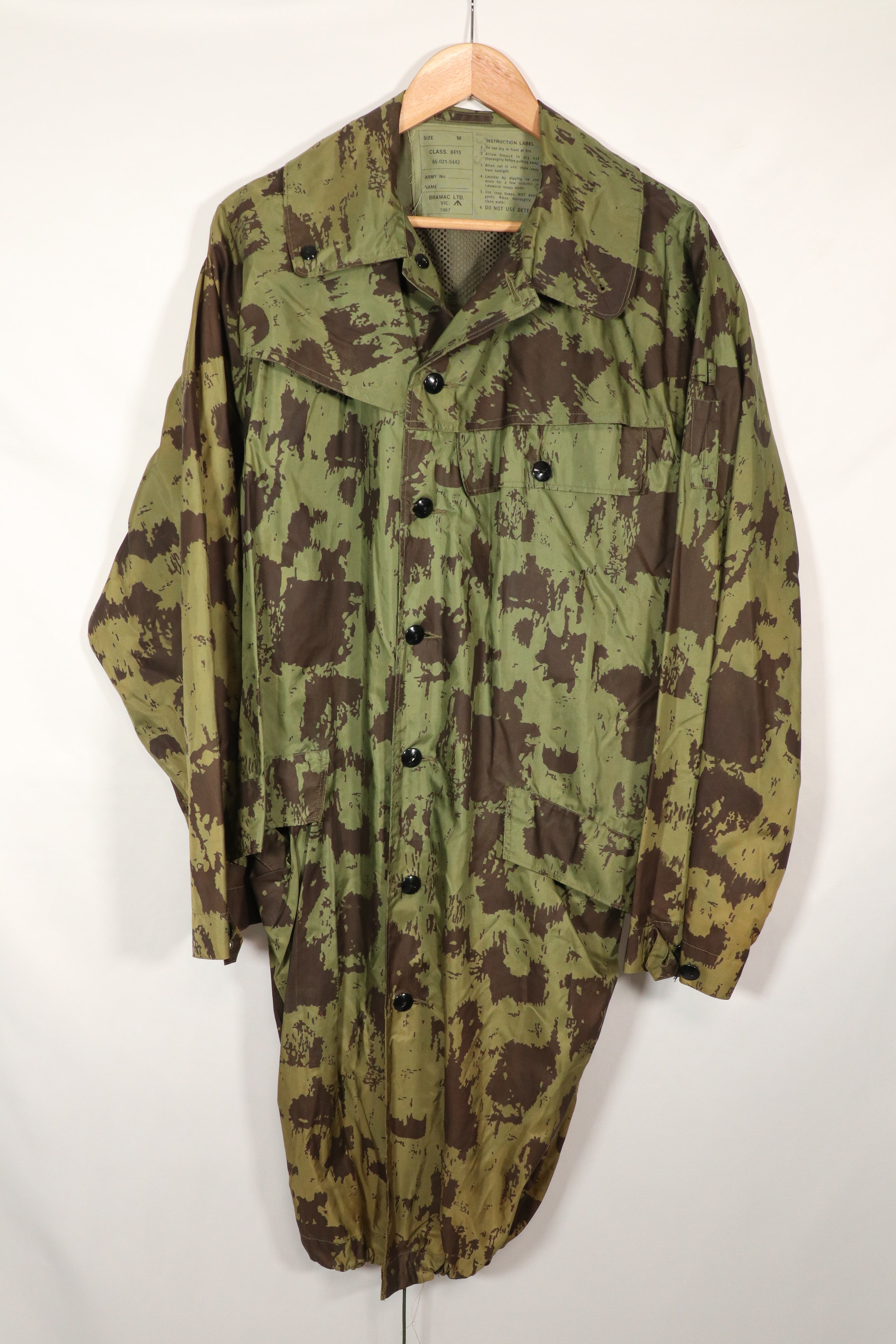 Real 1967 Australian Army raincoat, used, faded, used.