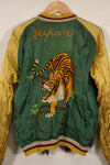 Real early 1950's Japan Jacket, rare embroidery, with piping, used, zipper damaged.