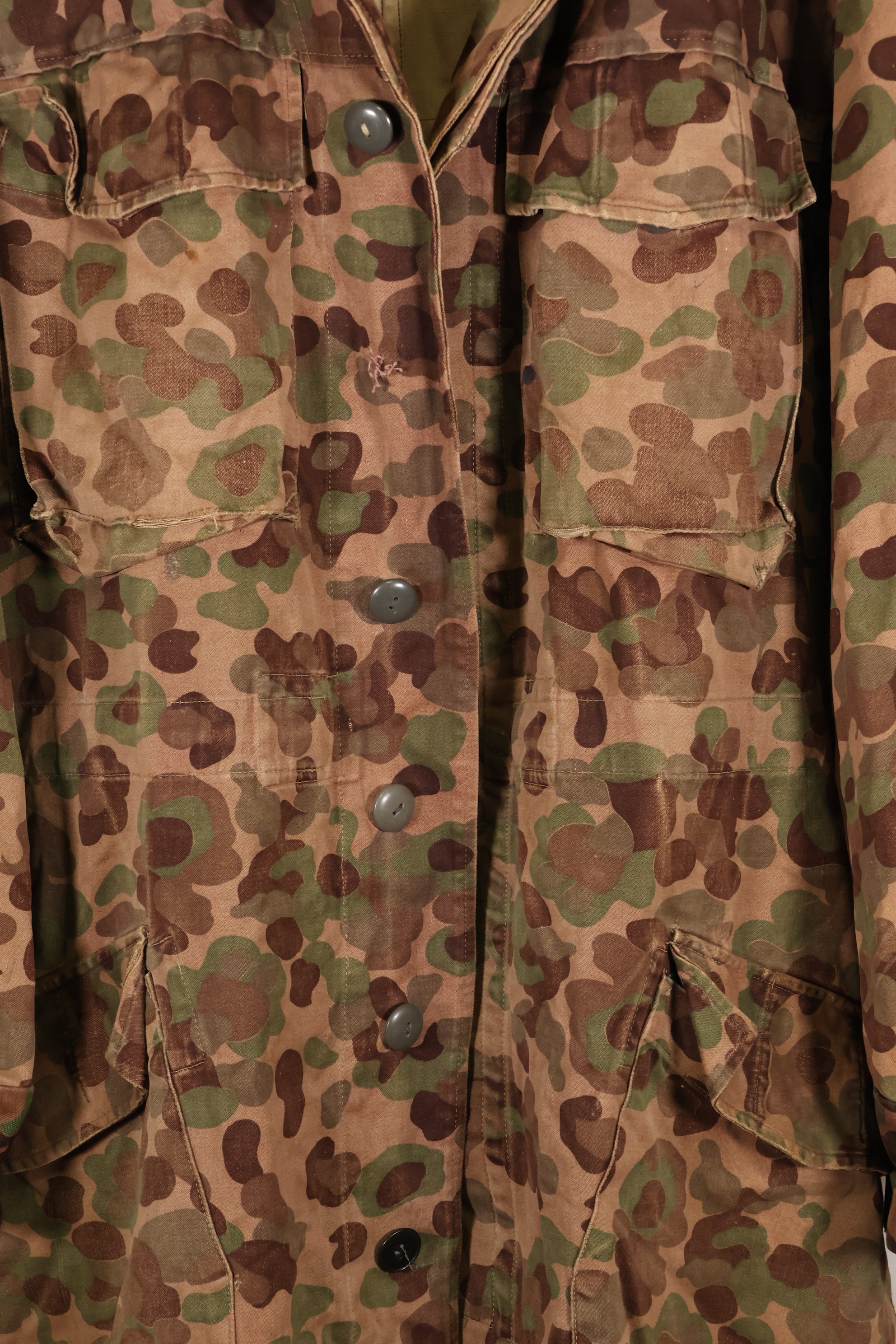 1960s–70s: M57 Austrian Army P-Pattern Camouflage Hoodie, Used, Size B