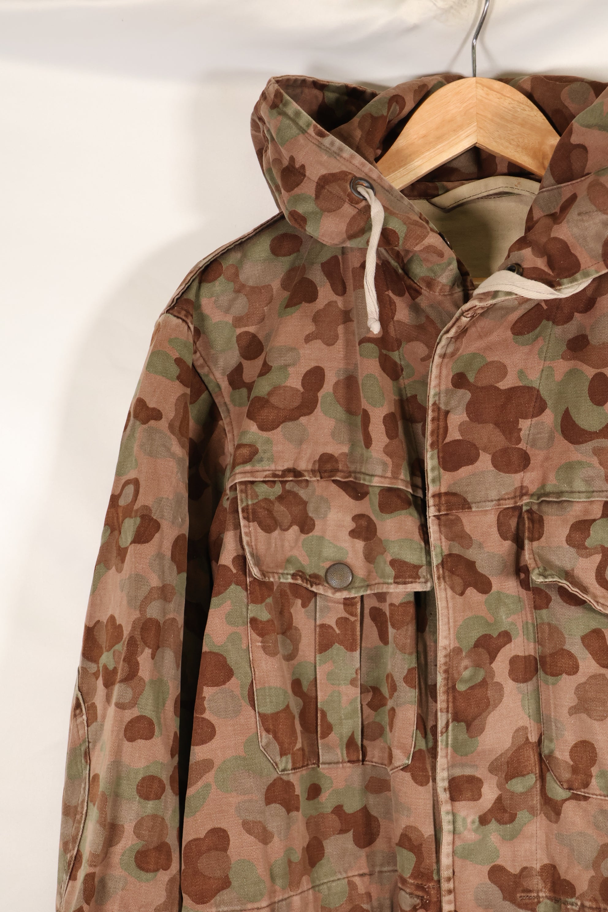 1960s–70s M57 Austrian Army P-Pattern Camouflage Hoodie, Used, Size C