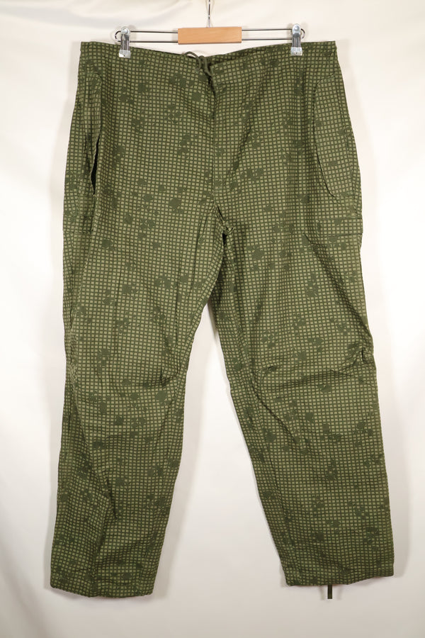 1987 Contract - L-R: U.S. Military, Infrared-Countermeasure, Night Camo, Pants, Overpants, Used (Replica)