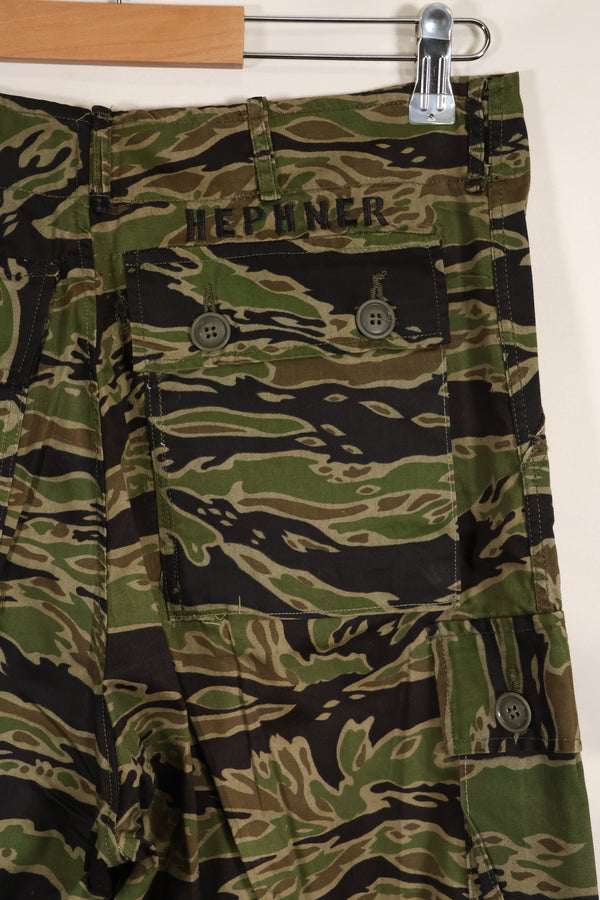 Actual Late War Pattern Presumed US-M Tiger Stripe Pants, almost unused, with name