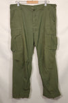 1967 Contract 3rd Model Non Ripstop Jungle Fatigue Pants L-S Used