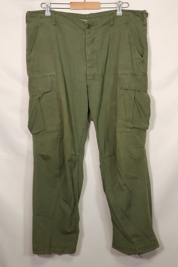 1967 Contract 3rd Model Non Ripstop Jungle Fatigue Pants L-S Used