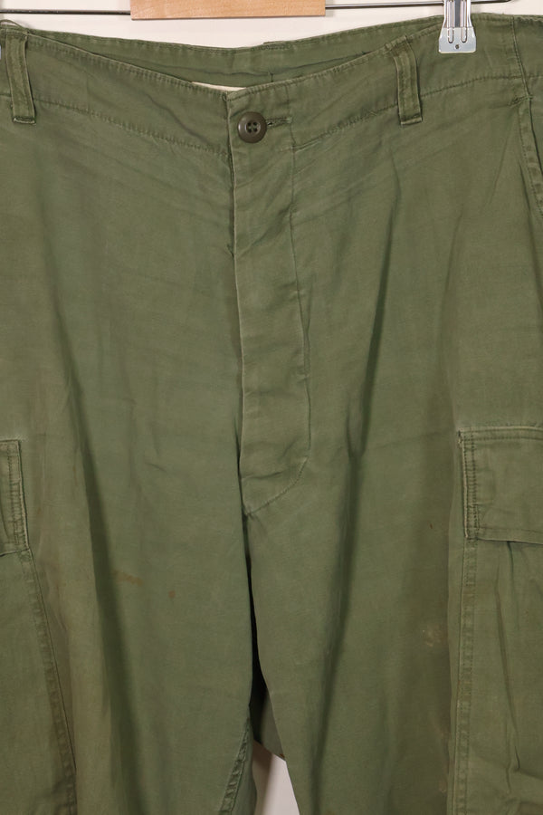 1967 Contract 3rd Model Non Ripstop Jungle Fatigue Pants L-S Used