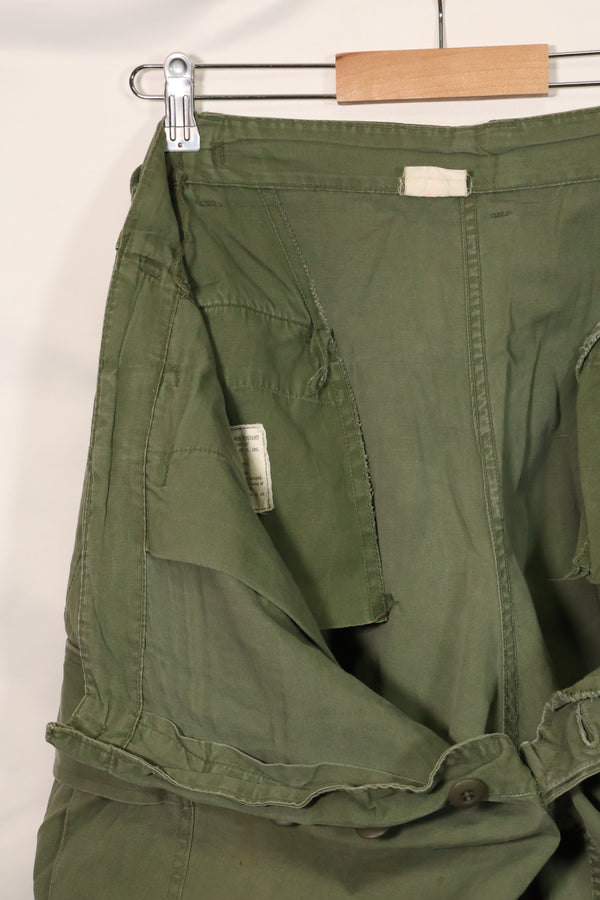 1967 Contract 3rd Model Non Ripstop Jungle Fatigue Pants L-S Used