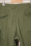 1967 Contract 3rd Model Non Ripstop Jungle Fatigue Pants L-S Used