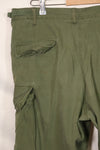 1967 Contract 3rd Model Non Ripstop Jungle Fatigue Pants L-S Used