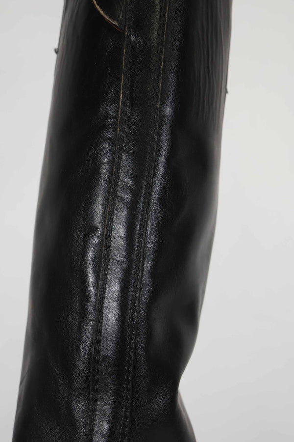 1960's West German Police Riding Boots, Scuffed, Used.