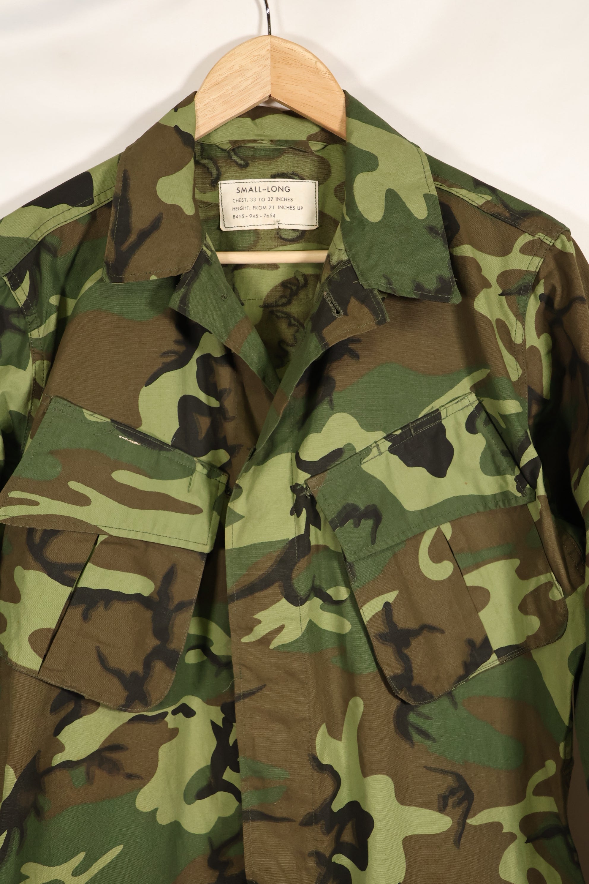 Circa 1966-67 Deadstock S-L Non Ripstop Early Print ERDL Fatigue Jacket