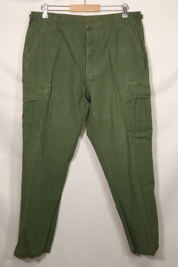 1967 Contract 3rd Model Non Ripstop Jungle Fatigue Pants, L-S, Repaired, Used, B