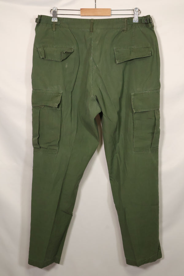 1967 Contract 3rd Model Non Ripstop Jungle Fatigue Pants, L-S, Repaired, Used, B
