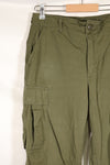 Estimated 1968–69 S-L 4th Model Jungle Fatigue Pants, Used, No Contract Tag