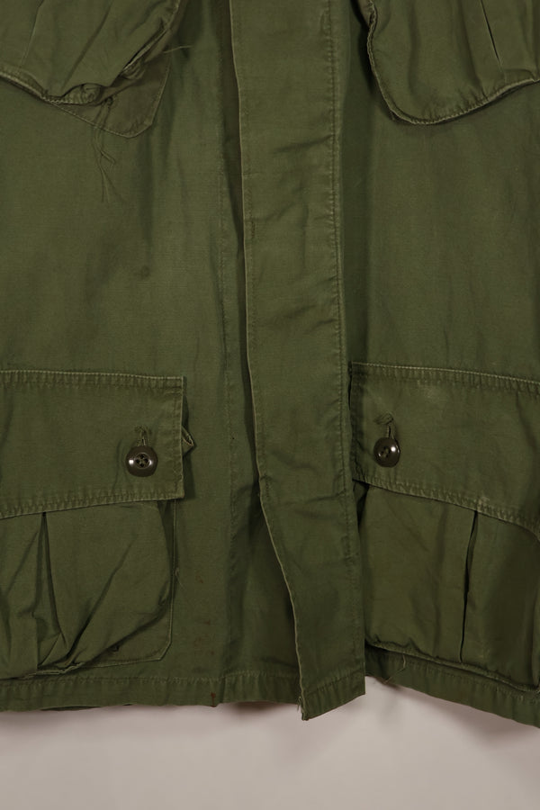 Real 1963-64 1st Model Jungle Fatigue Jacket, stains, holes.