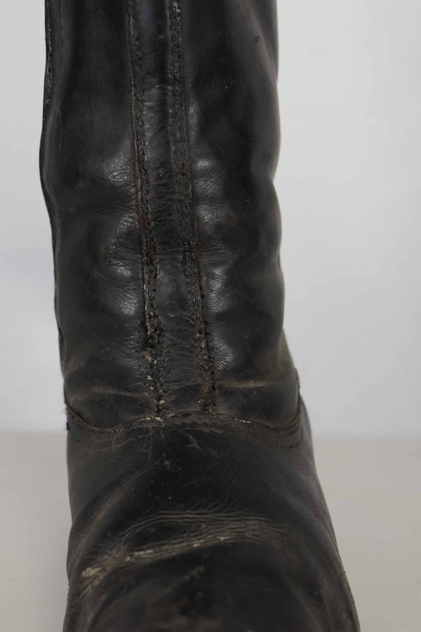 1940s German Air Force Luftwaffe black pilot boots, used.