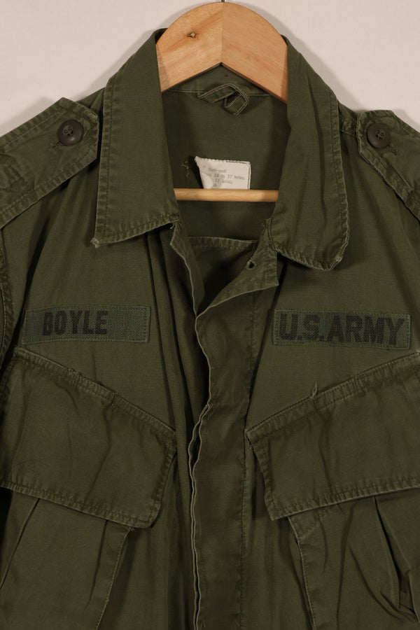 Real Japanese made FEC-39917 2nd Model Jungle Fatigue Jacket, 25th Infantry Division, with patch, used.