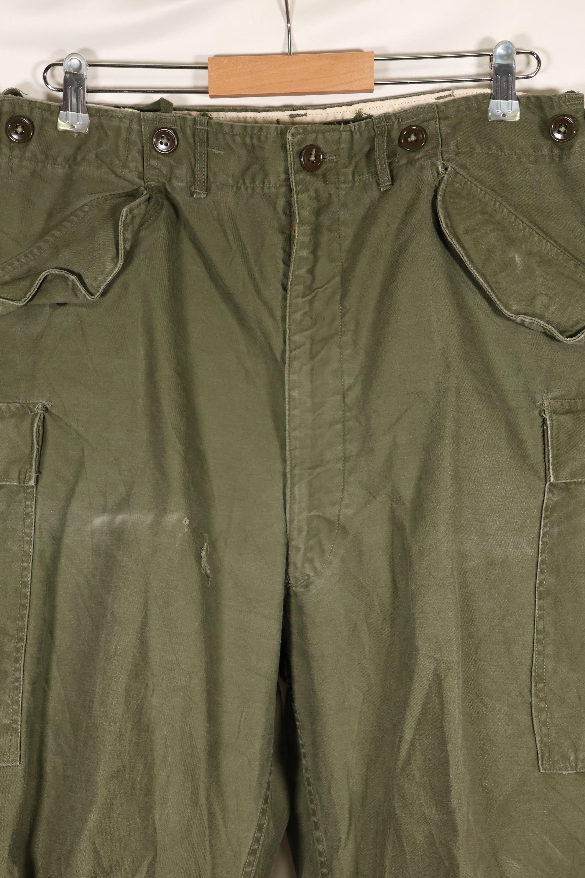 1952 Contract, M-L, U.S. Army, M51 Field Pants, Some Wear, Used