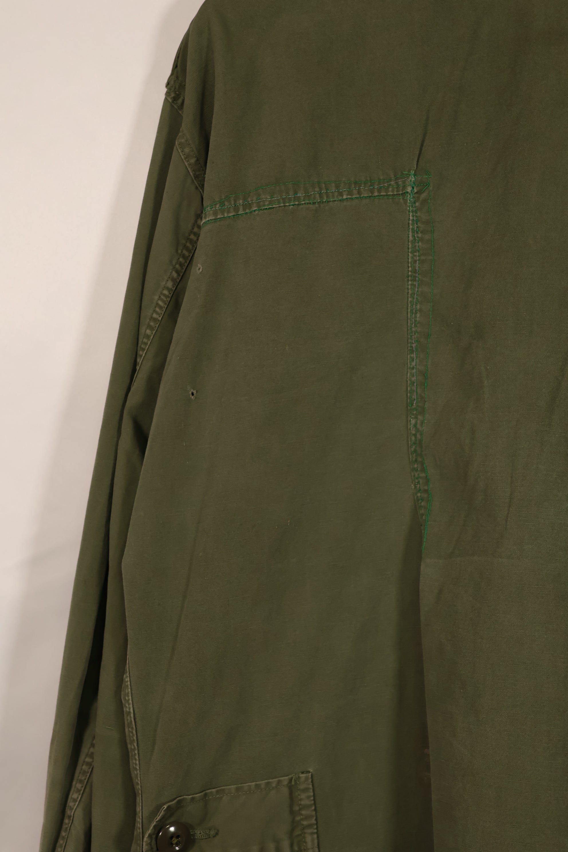 Real 1964 1st Model Jungle Fatigue Jacket, scratches, holes, poor condition.