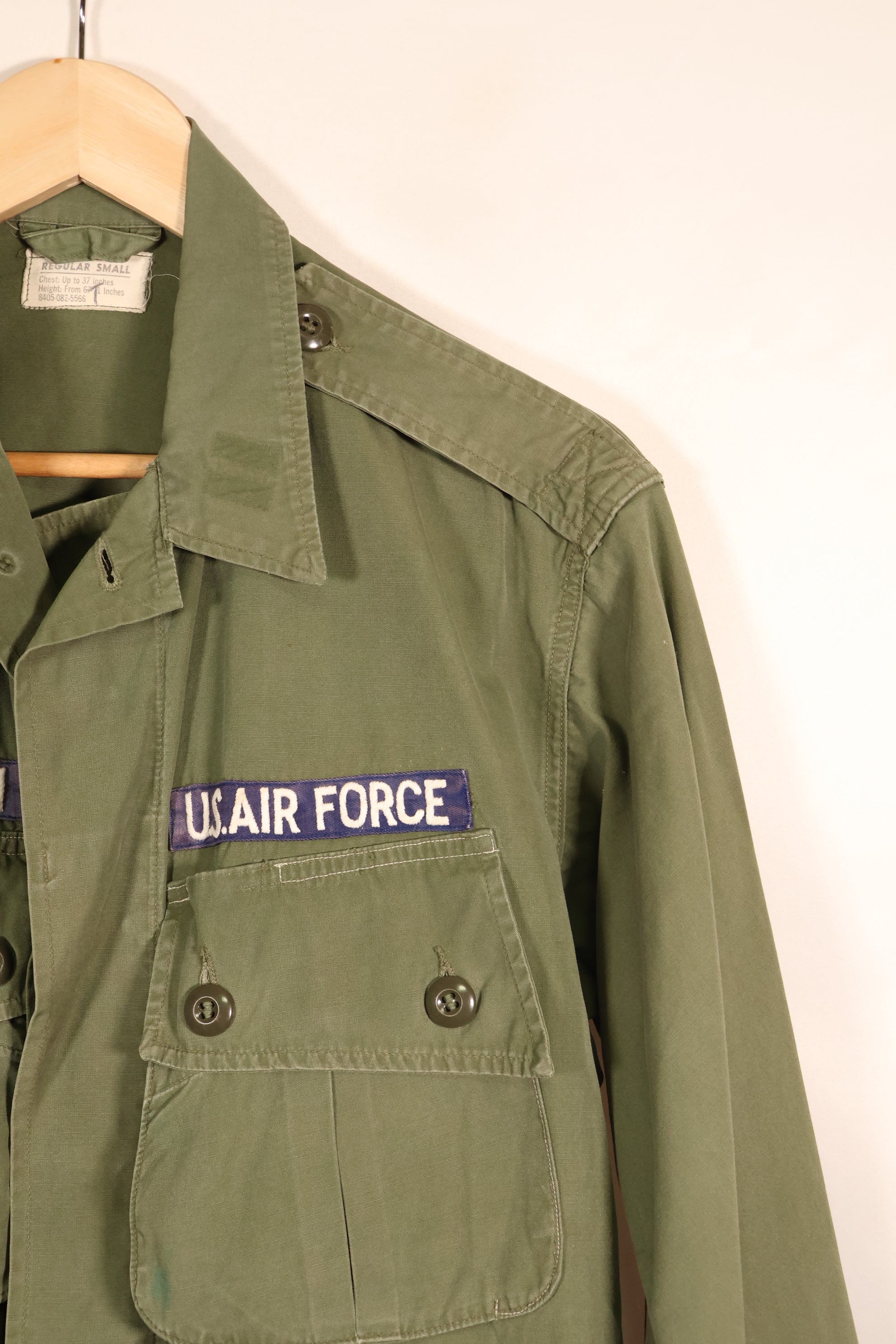 1963 Contract, S-R, U.S. Air Force, Officer, 1st Model Jungle Fatigue Jacket, Modified, Used