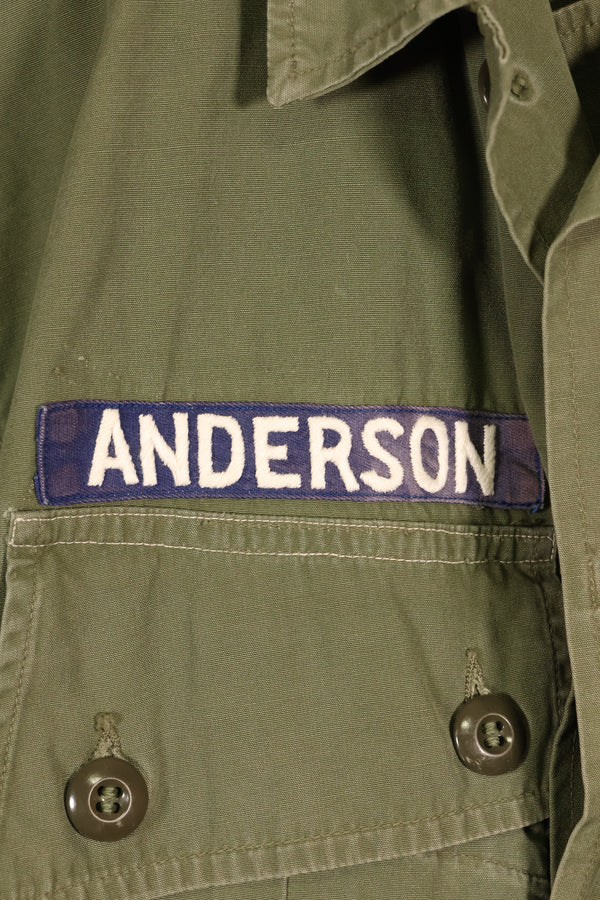 1963 Contract, S-R, U.S. Air Force, Officer, 1st Model Jungle Fatigue Jacket, Modified, Used