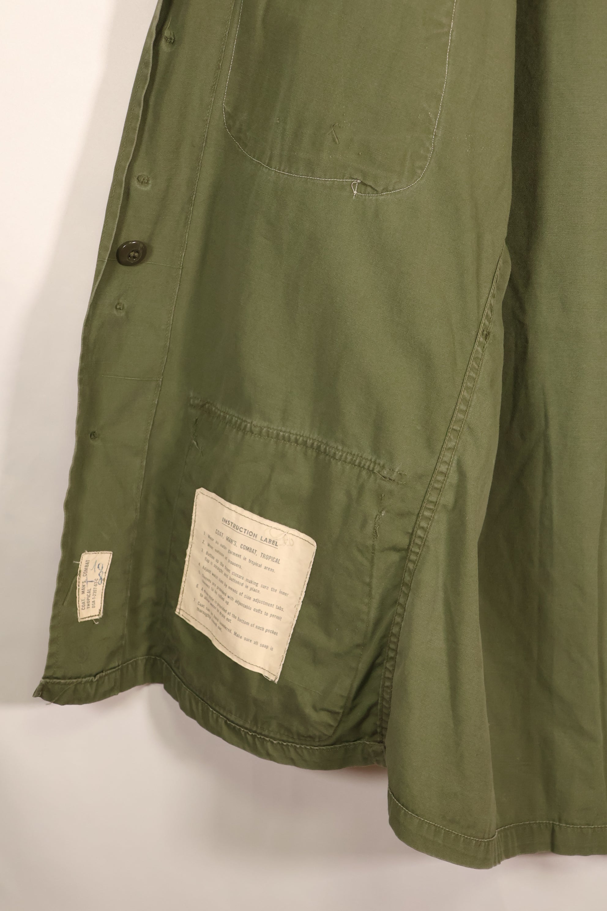 1963 Contract, S-R, U.S. Air Force, Officer, 1st Model Jungle Fatigue Jacket, Modified, Used