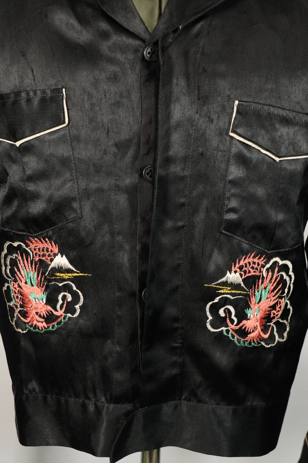 Estimated late 1940s-early 1950s early Japan Jacket, tiger embroidery, small scratches.