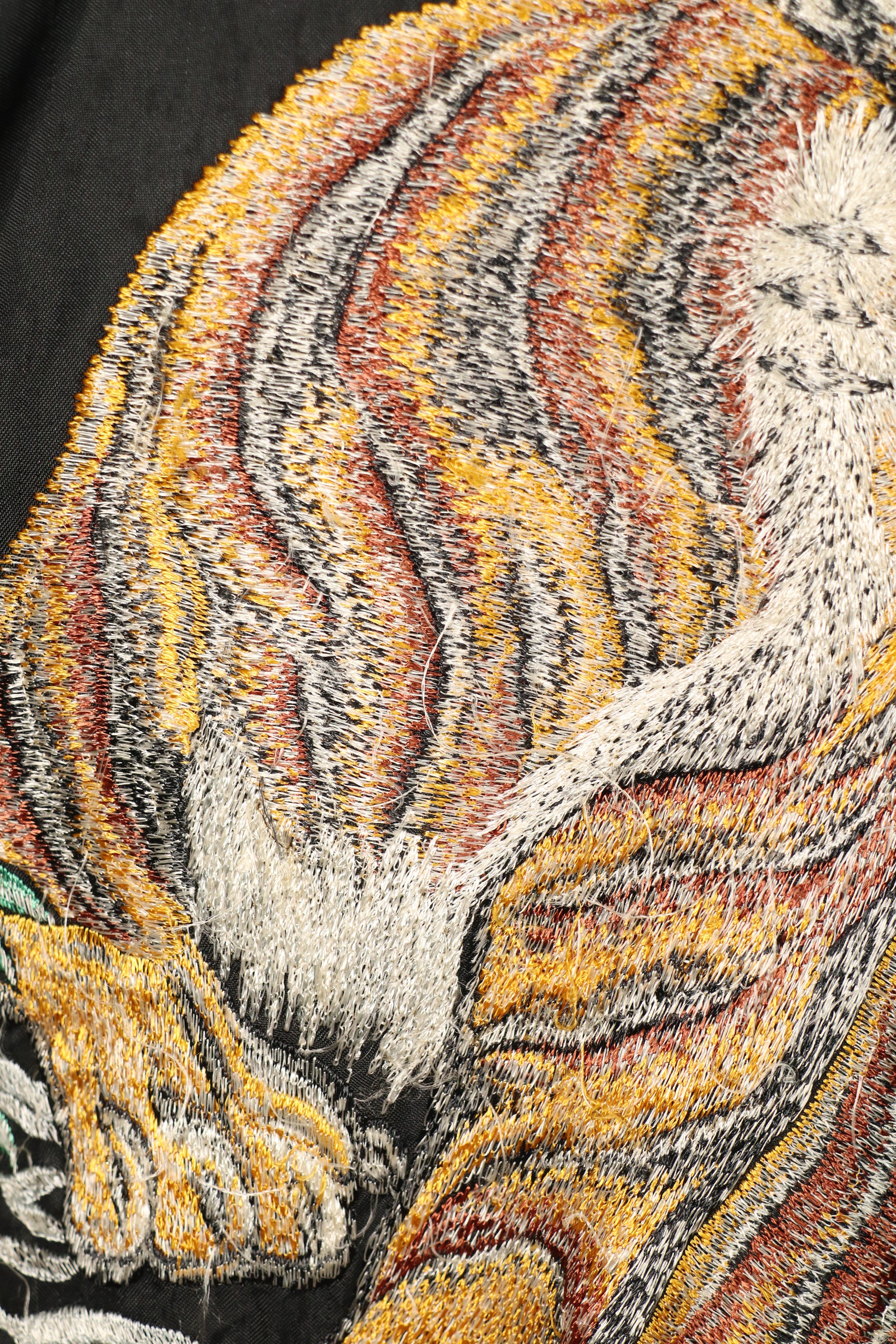 Estimated late 1940s-early 1950s early Japan Jacket, tiger embroidery, small scratches.