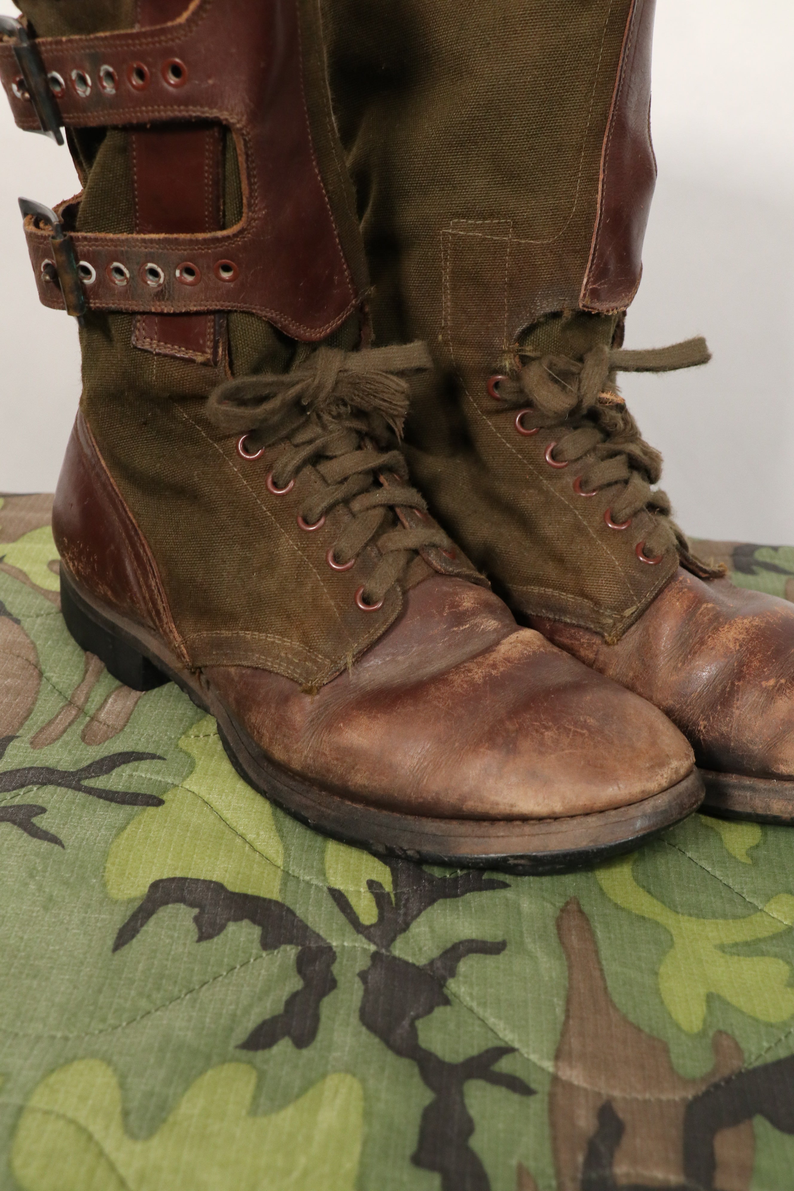 Real 1950s Tropical Boots, commonly known as Okinawan Boots, rare, used.