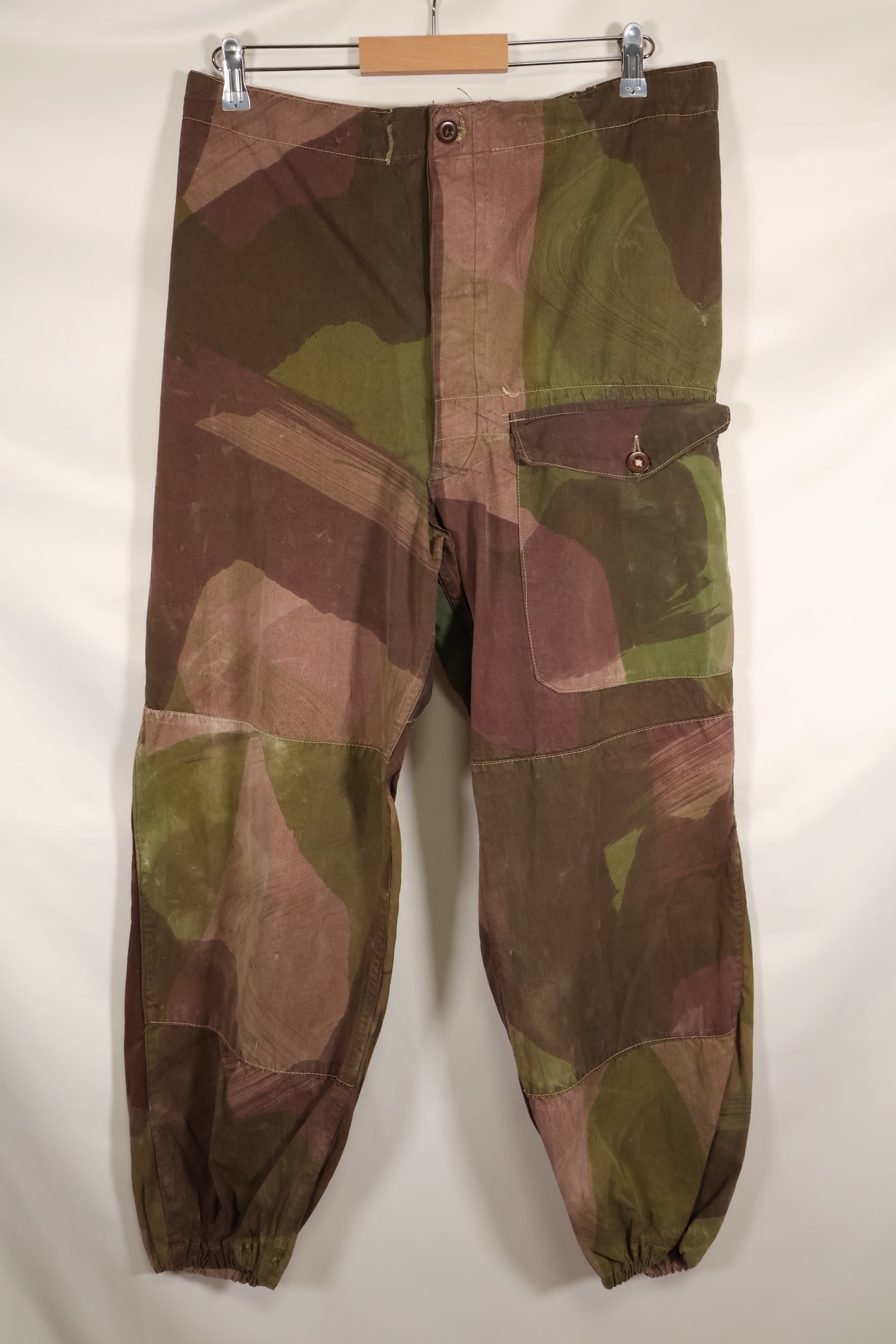 Real British Army SAS Trousers WINDPROOF Camouflage Pants Modified Pants Indochina War Used