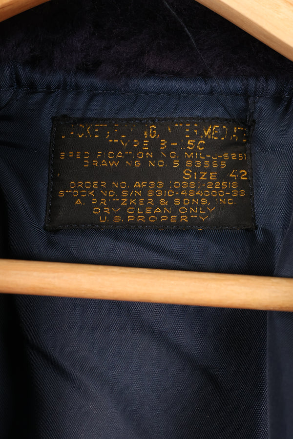 1950s, Size 42, U.S. Air Force B-15C Flight Jacket, Zipper Replaced, Used