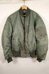 1950s LARGE U.S. Air Force Early Model MA-1 Flight Jacket, Intermediate, Used