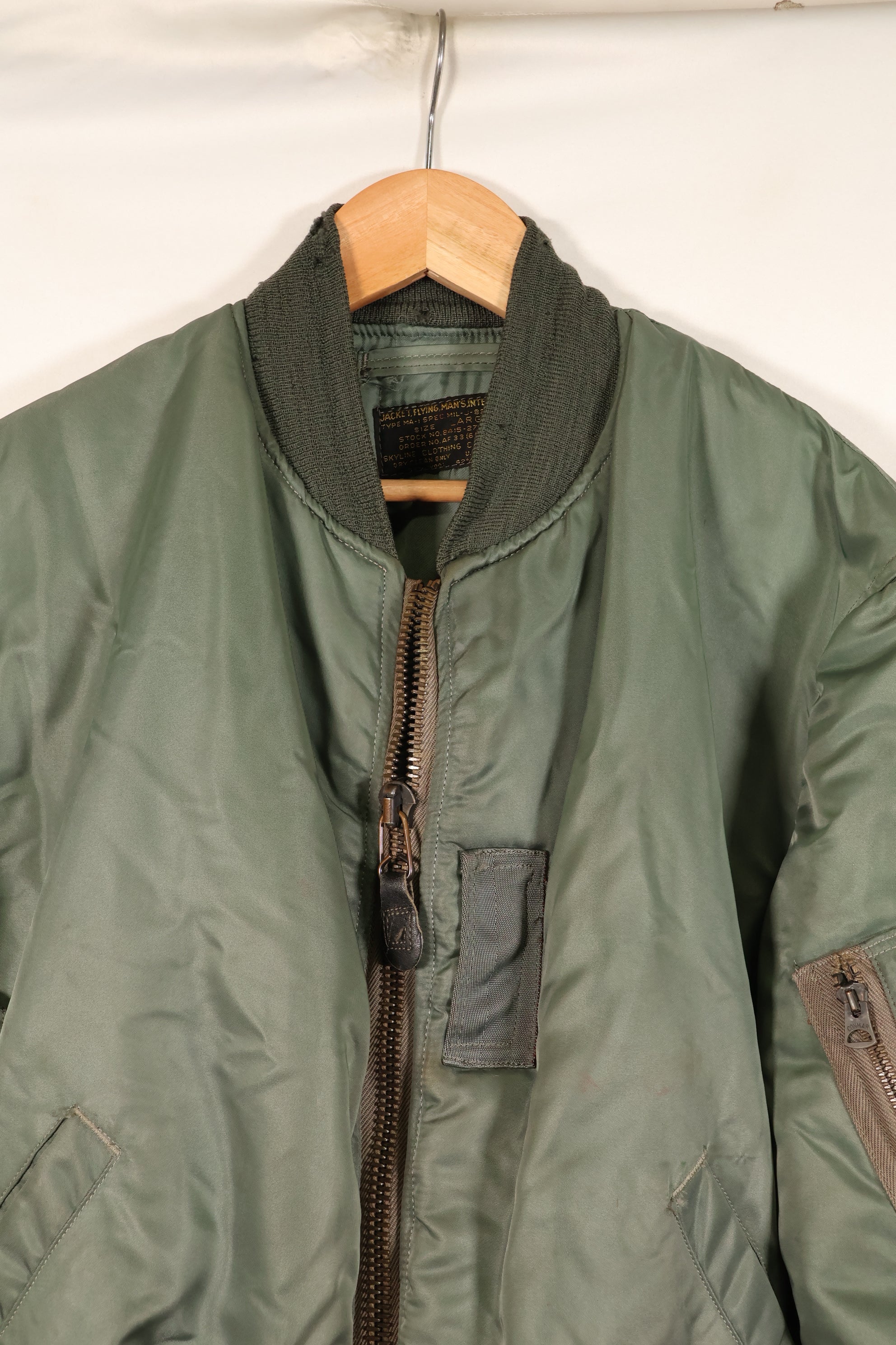 1950s LARGE U.S. Air Force Early Model MA-1 Flight Jacket, Intermediate, Used