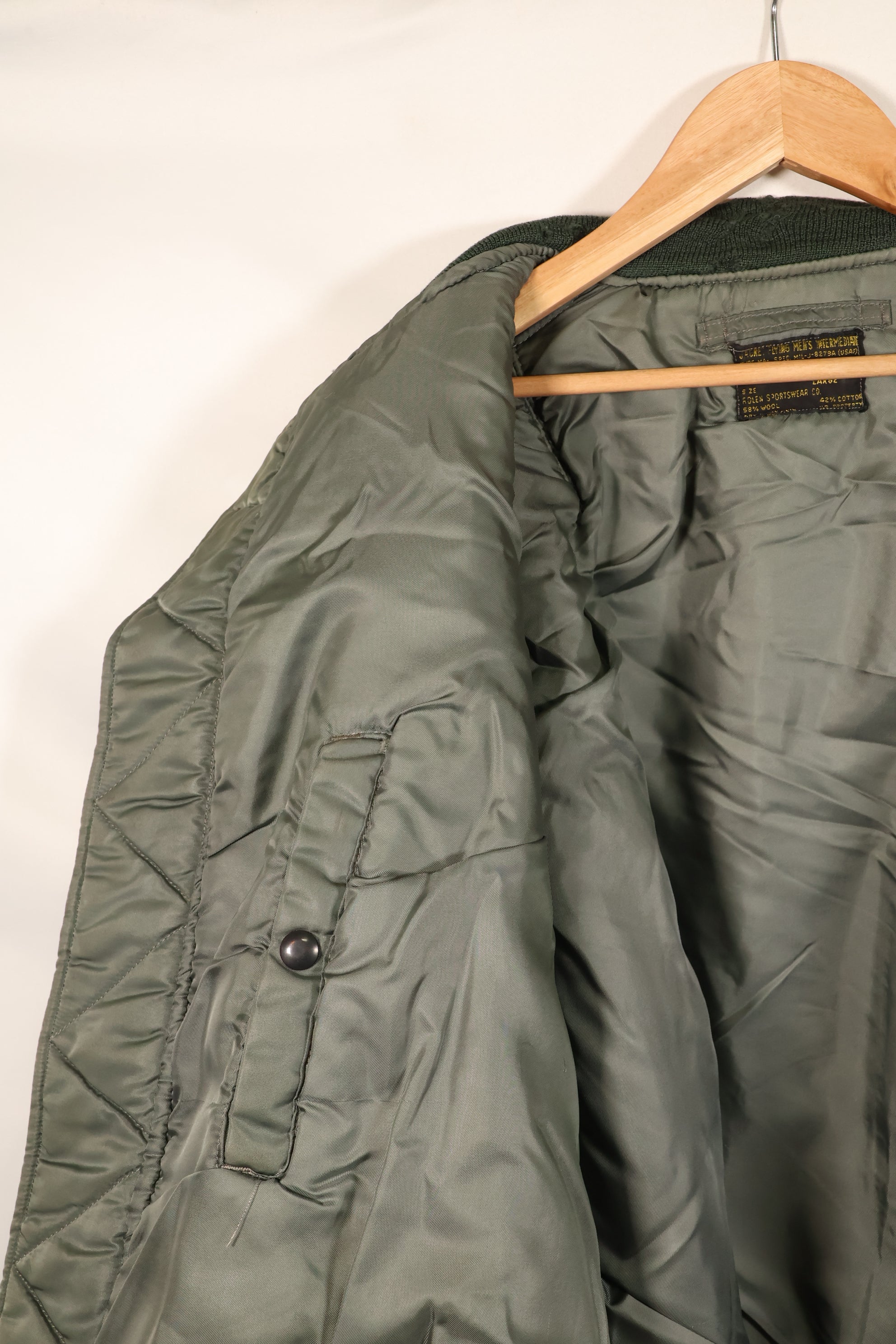 1950s LARGE U.S. Air Force Early Model MA-1 Flight Jacket, Intermediate, Used, Grade B