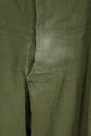 1964 Contract 1st Model Jungle Fatigue Pants, L-R, stained, repaired, used.